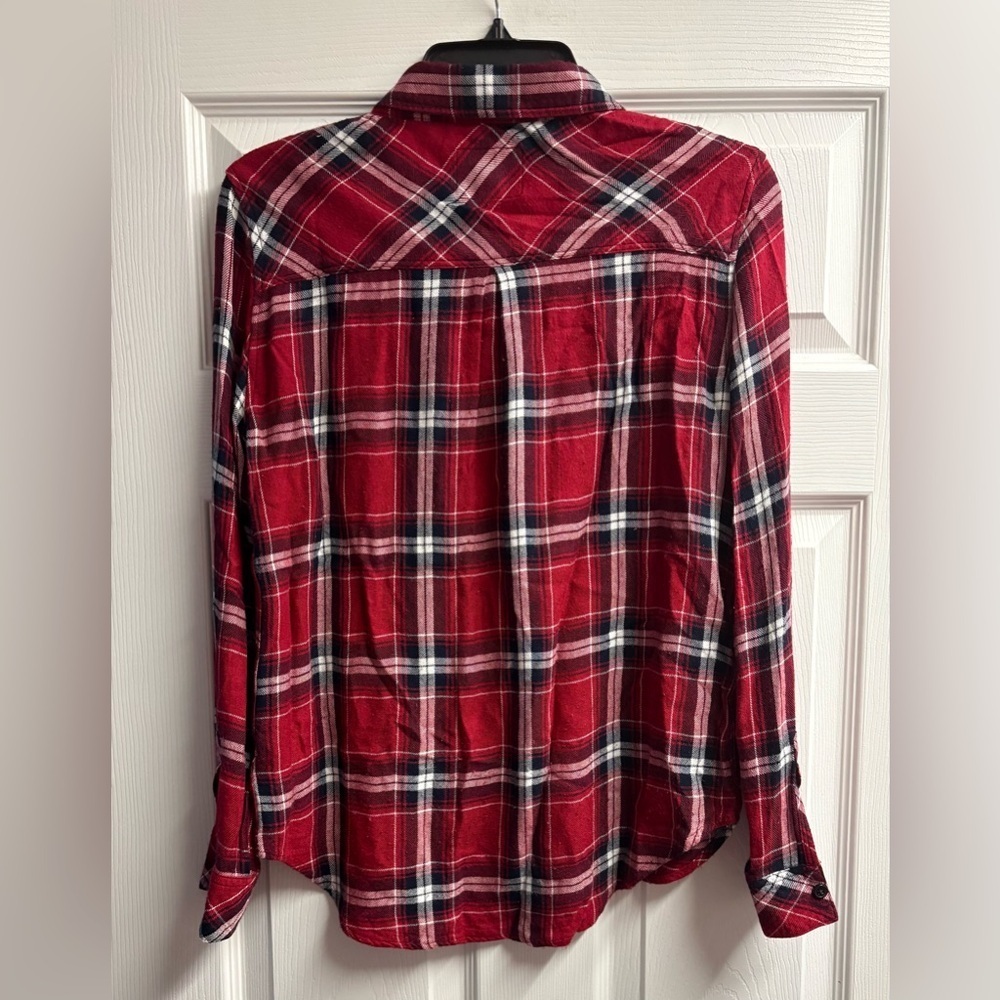 Rails Red/White Button-Up Flannel Shirt Size Small - Picture 5 of 5